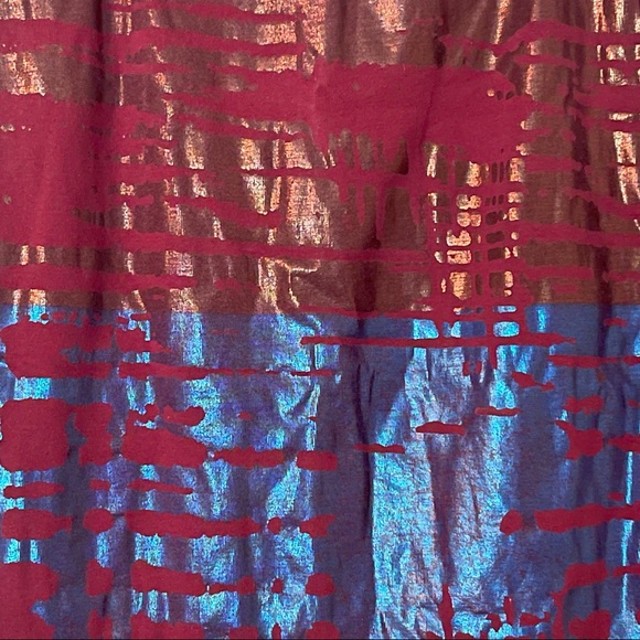 CUSTO Barcelona Vintage ‘90 Art Skirt with Metallic Reflective Pattern - Picture 10 of 12